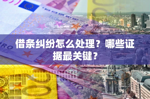 武汉借条纠纷怎么处理？哪些证据最关键？