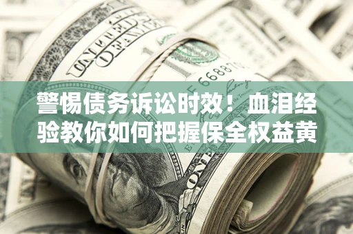 武汉警惕债务诉讼时效！血泪经验教你如何把握保全权益黄金期