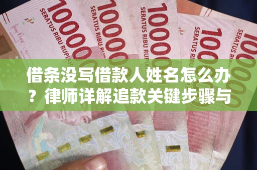 武汉借条没写借款人姓名怎么办？律师详解追款关键步骤与证据链构建