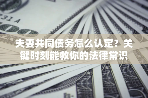 武汉夫妻共同债务怎么认定？关键时刻能救你的法律常识