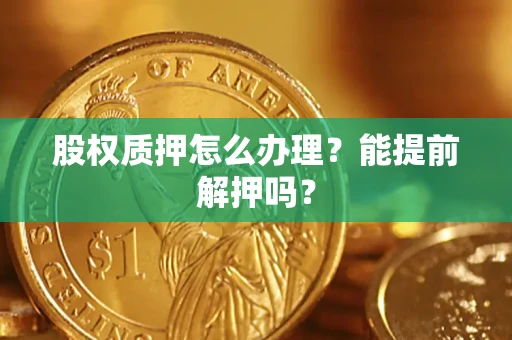 武汉股权质押怎么办理？能提前解押吗？