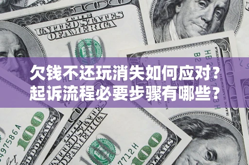 武汉欠钱不还玩消失如何应对？起诉流程必要步骤有哪些？